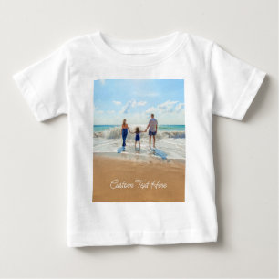 Foto personalizada e texto Bebê camisa seu próprio