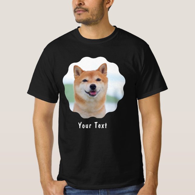 Foto personalizada e texto - Camisa preta personal (Frente)