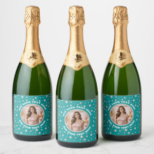 Foto Personalizada em Círculo de Pérolas em Verde-