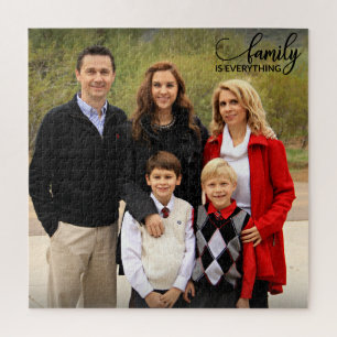 FOTO PERSONALIZADA   Família É Tudo  quebra-cabeça