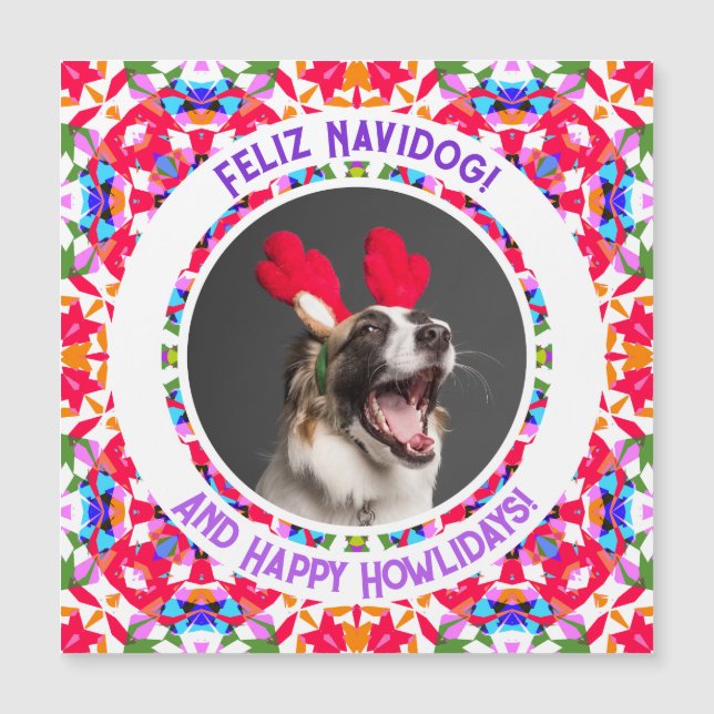 Foto personalizada Feliz Navidad Pun Cachorro de N (Frente)
