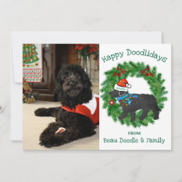 Foto personalizada Labradoodle natalício