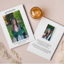 Foto personalizada minimalista | Anúncio de gradua