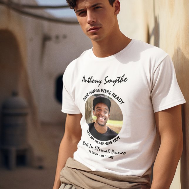 Foto personalizada moderna - Camiseta Memorial (Criador carregado)