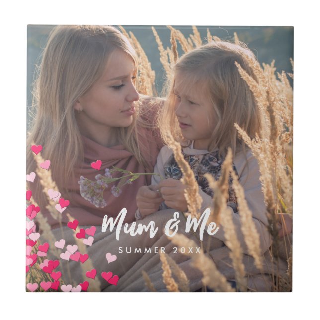 Foto Personalizada Moderna Escrevendo Corações Ros (Frente)