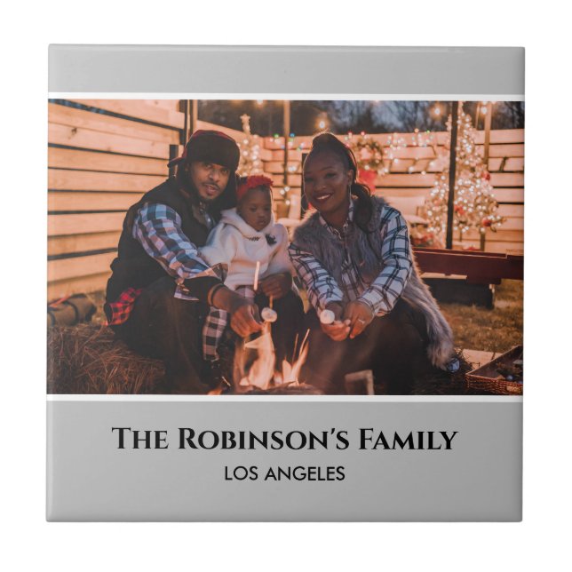 Foto personalizada no quadro de Cinzas com texto (Frente)