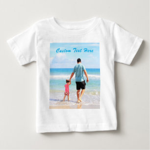 Foto personalizada personalizada - Camisa do bebê 