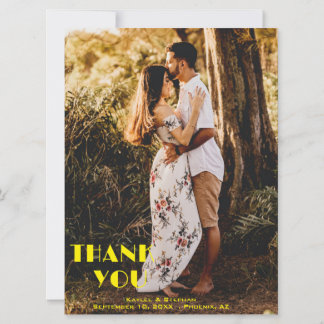 Foto personalizada personalizada Obrigado Cartões