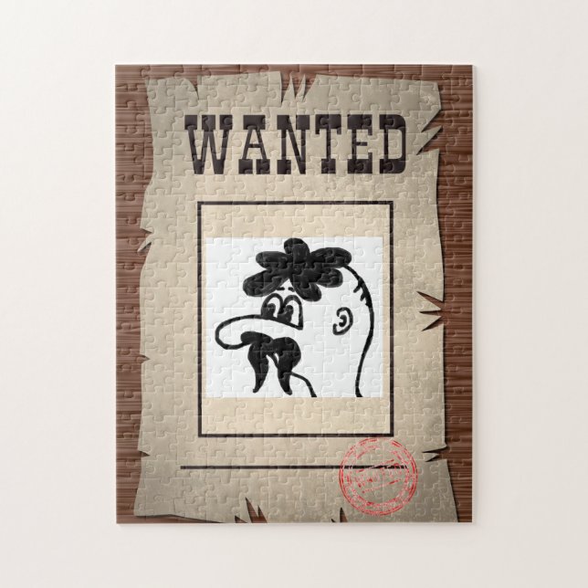 Foto Personalizada Procurada Quebra-cabeça Engraça (Vertical)