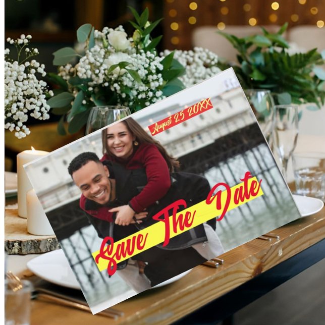 Foto personalizada Salvar o convite de data (Criador carregado)