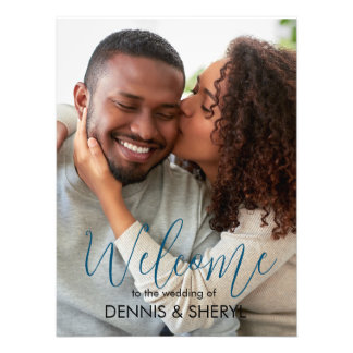 Foto personalizada - Sinal de casamento moderno az