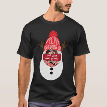 Foto personalizada Snowman - Camisa de Natal