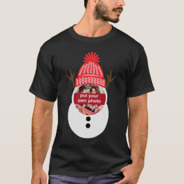 Foto personalizada Snowman - Camisa de Natal