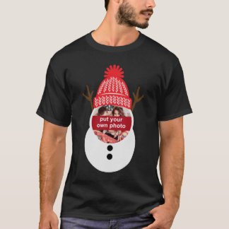 Foto personalizada Snowman - Camisa de Natal