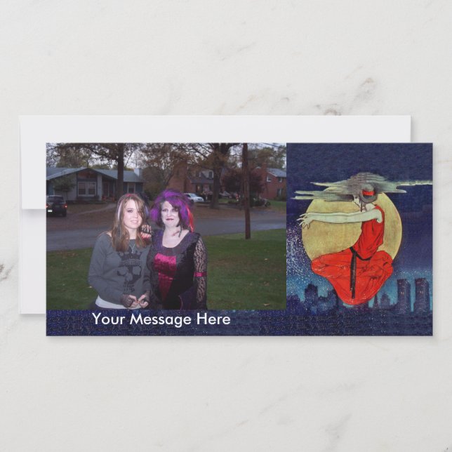 Foto Personalizada Vintage Bruxa Flutuando (Frente)