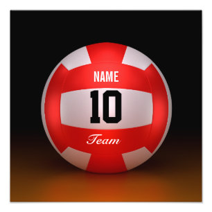 Foto Personalizar Voleibol Vermelho