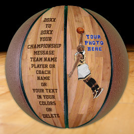 FOTO personalizável de basquetebol, TEXTO