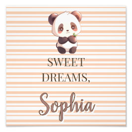 Foto Personalized Cute Panda Sweet Dreams