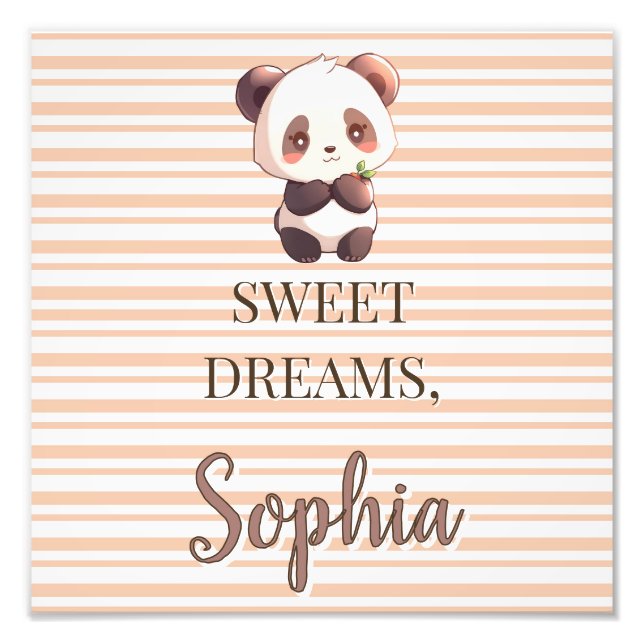 Foto Personalized Cute Panda Sweet Dreams (Frente)