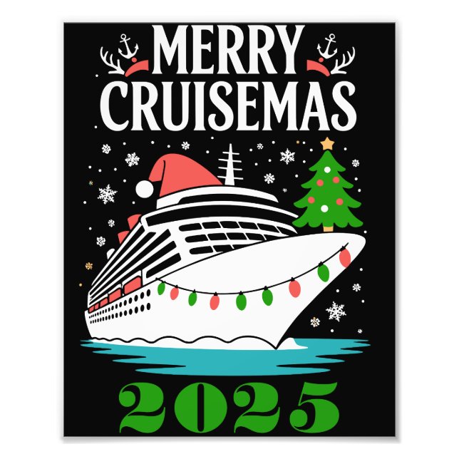 Foto Personalized Merry Cruisemas Cruise Ship Family  (Frente)