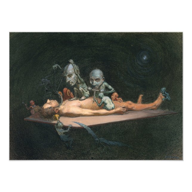 Foto Perto da morte, vendo espíritos Mau demônicos (Frente)