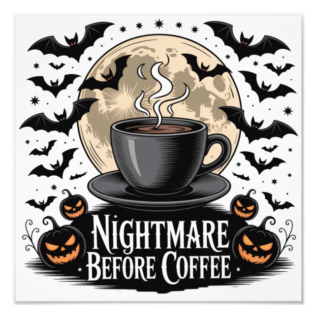Foto Pesadelo Antes Do Café Halloween (Frente)