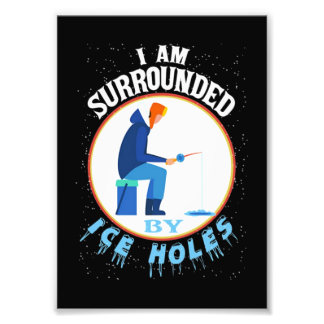 Foto Pesca de gelo Estou cercado por buracos de gelo