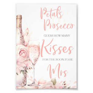 Foto Pétalas e Brinde de Prosecco Rosa Floral Chá de No