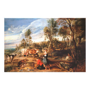 Foto Peter Paul Rubens Milkmaids with Cattle in a Lands