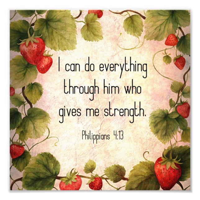 Foto Philippians 4:13 Verso de Bíblia no Design do Eter (Frente)