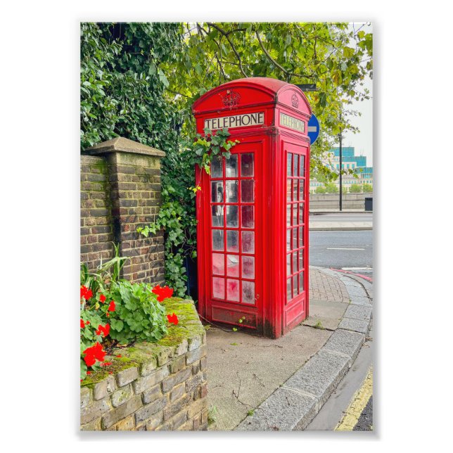 Foto Phone Box, London UK Postcard (Frente)