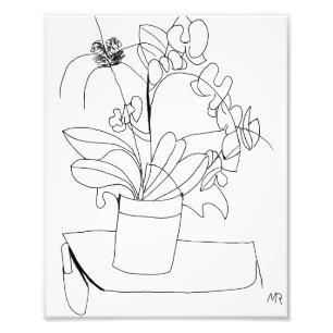 Foto Picasso Inspirou Tabletop Flowers Impressão