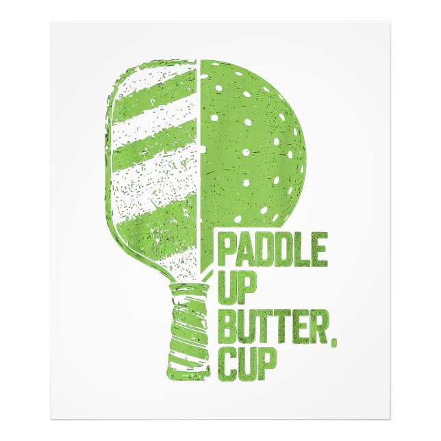 Foto Pickleball Engraçada Paddle Para Cima Manteiga (Frente)