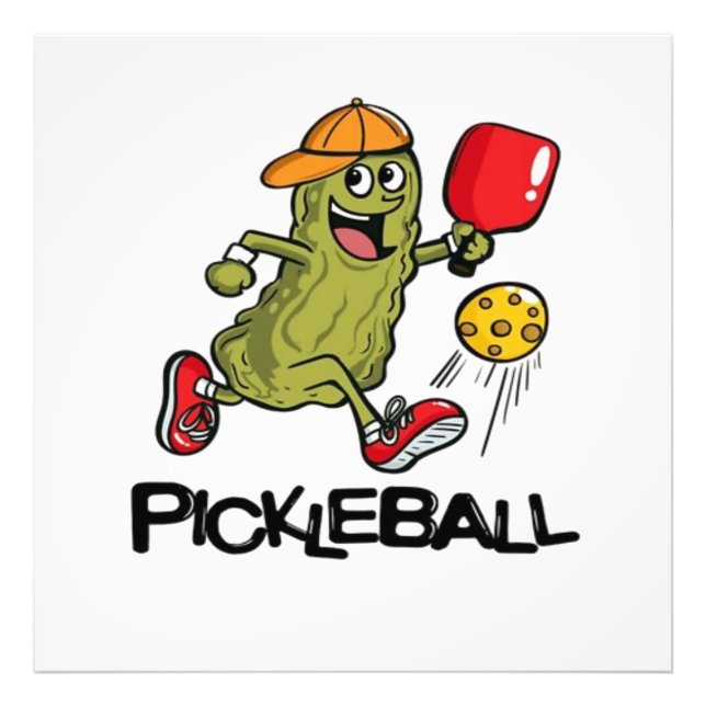 Foto Picles Engraçados Jogando Pickleball  (Frente)