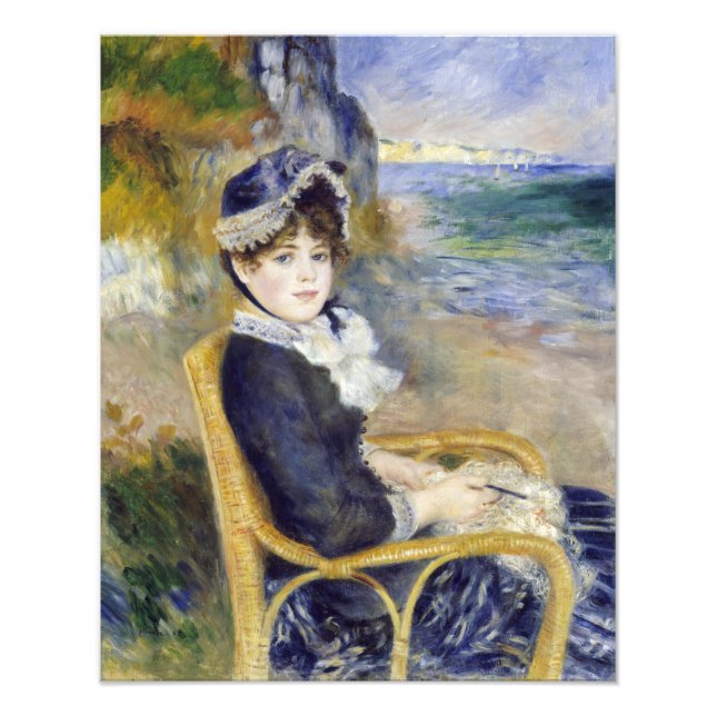 Foto Pierre-Auguste Renoir - À Beira-Mar (Frente)