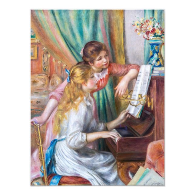 Foto Pierre Auguste Renoir - Jovens Meninas no Piano (Frente)