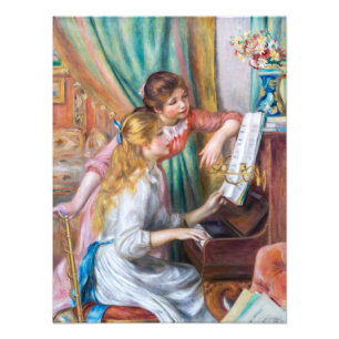 Foto Pierre Auguste Renoir - Meninas ao Piano