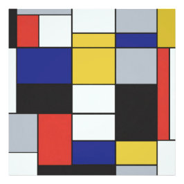 Foto Piet Mondrian - Abstrato Geométrico de Composição
