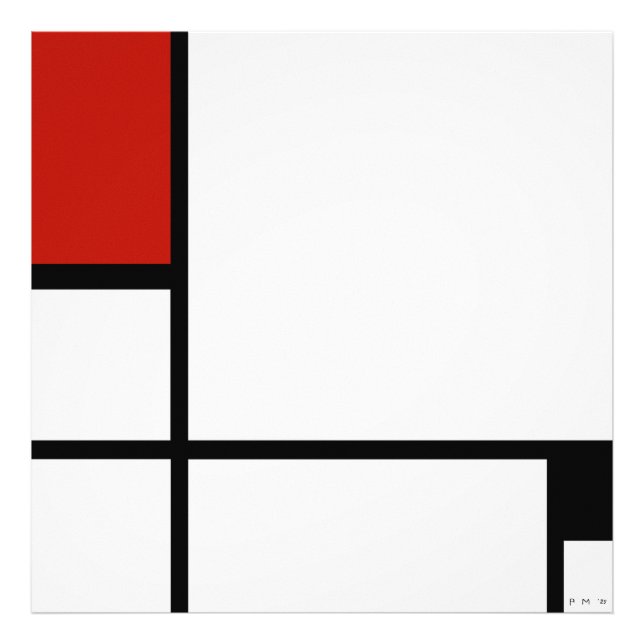 Foto Piet Mondrian - Composição Geométrica Abstrata (Frente)