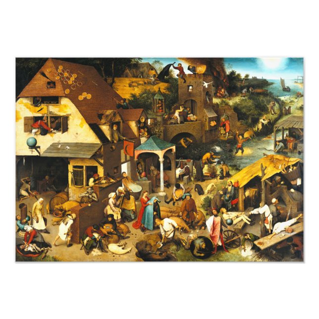 Foto Pieter Bruegel Países Baixos Proverbs (Frente)