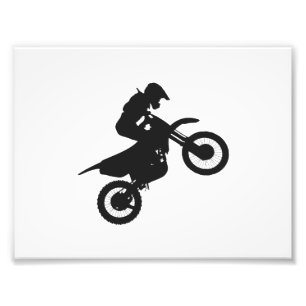 Foto Piloto de motocross - Escolha a cor de fundo