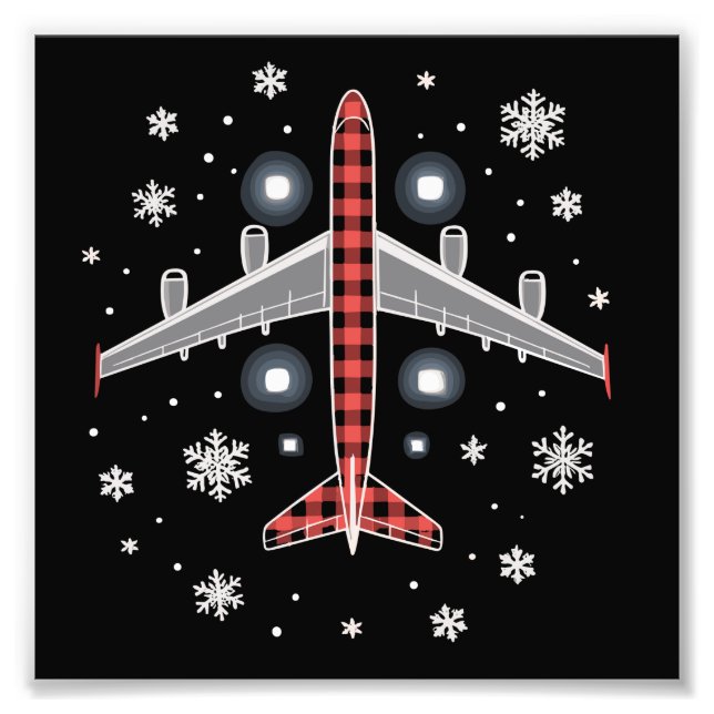 Foto Piloto de Natal de Xadrez de Avião (Frente)