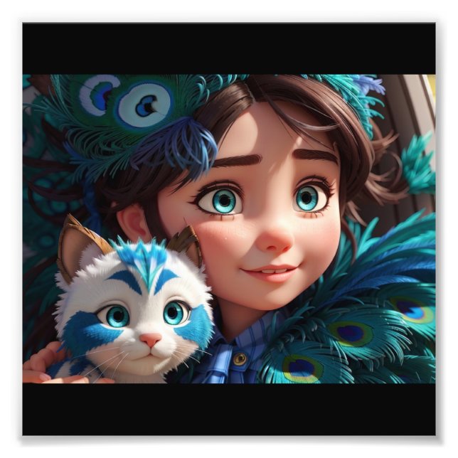 Foto "Pinças pequeninas, Grande Amor: Rapariga com Sua  (Frente)