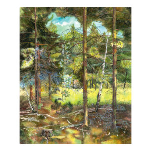 Foto Pine Forest   Pintingwatercolor