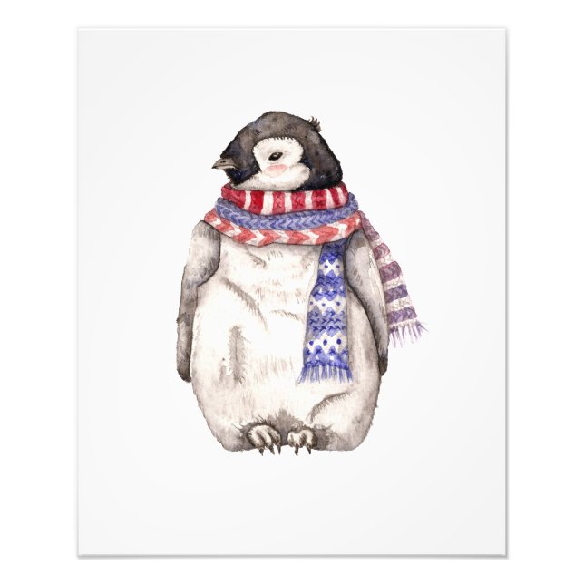 Foto Pinguim Bebê com Cachecol (Frente)