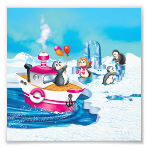 Foto pinguins na Antártica