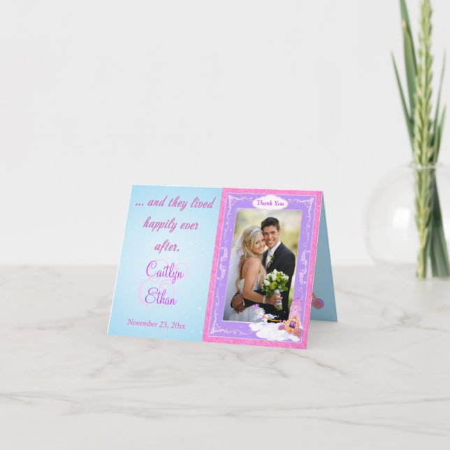 Foto: Pink Fairy Tale Obrigado Nota Cartão 2 (Frente)