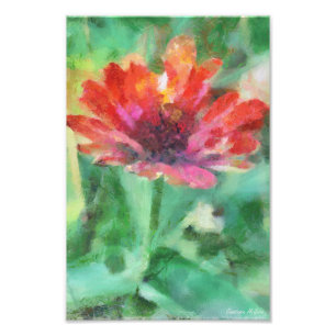 Foto Pintado floral no impressão fotográfico verde