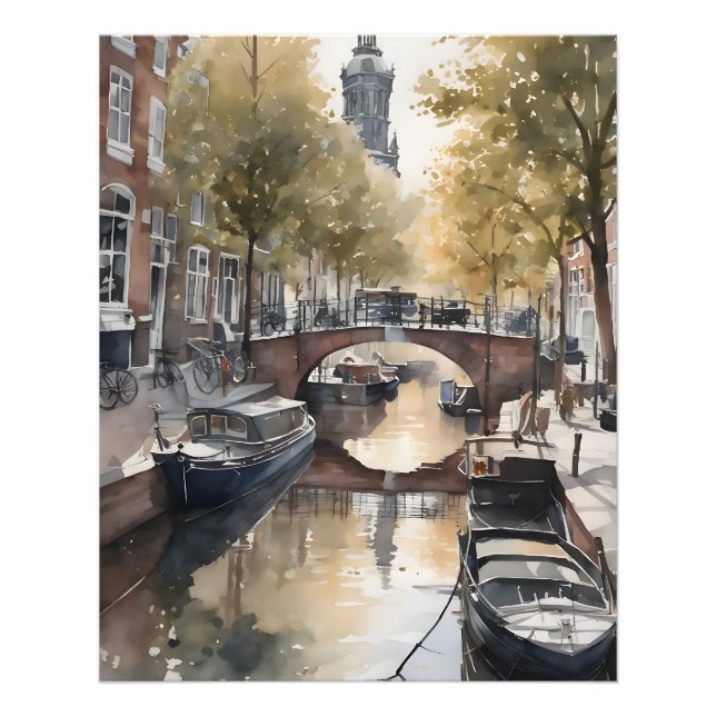 Foto Pintor aquoso de Amsterdã (Frente)