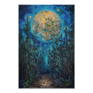 Foto Pintura a óleo de Bitmoney Moon BTC